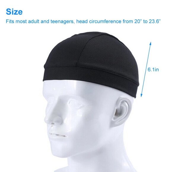 3x Helmet Liner Skull Cap Beanie Sweat Wicking Cycling Sport Quick-dry Hat Wrap - Picture 3 of 10